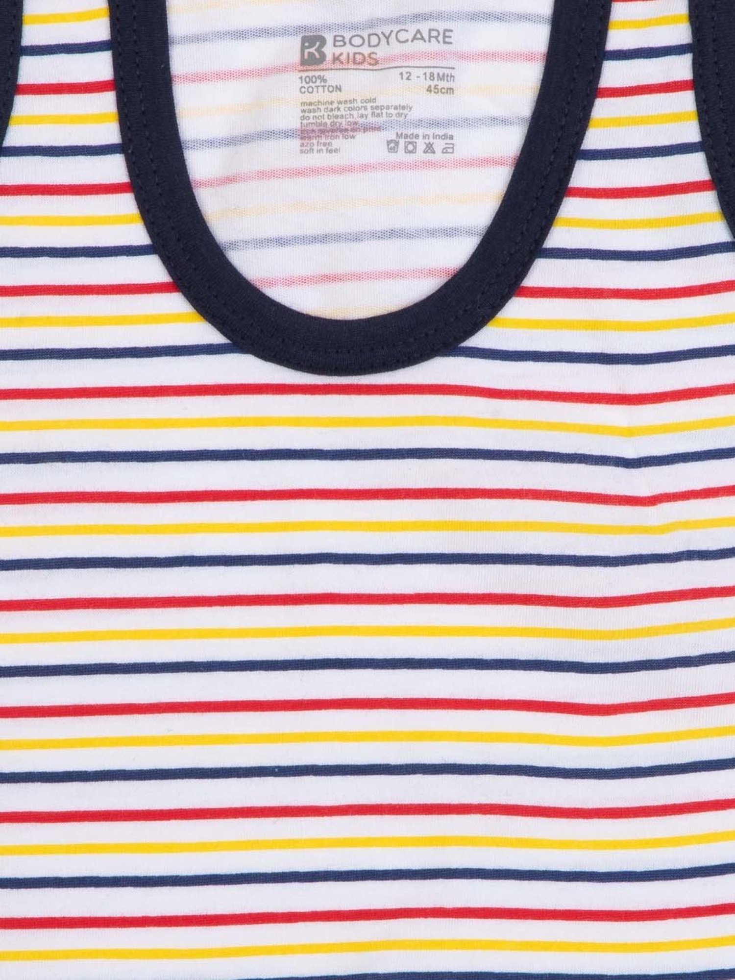 Bodycare Kids Multicolor Printed Vest (Pack of 3) - Assorted