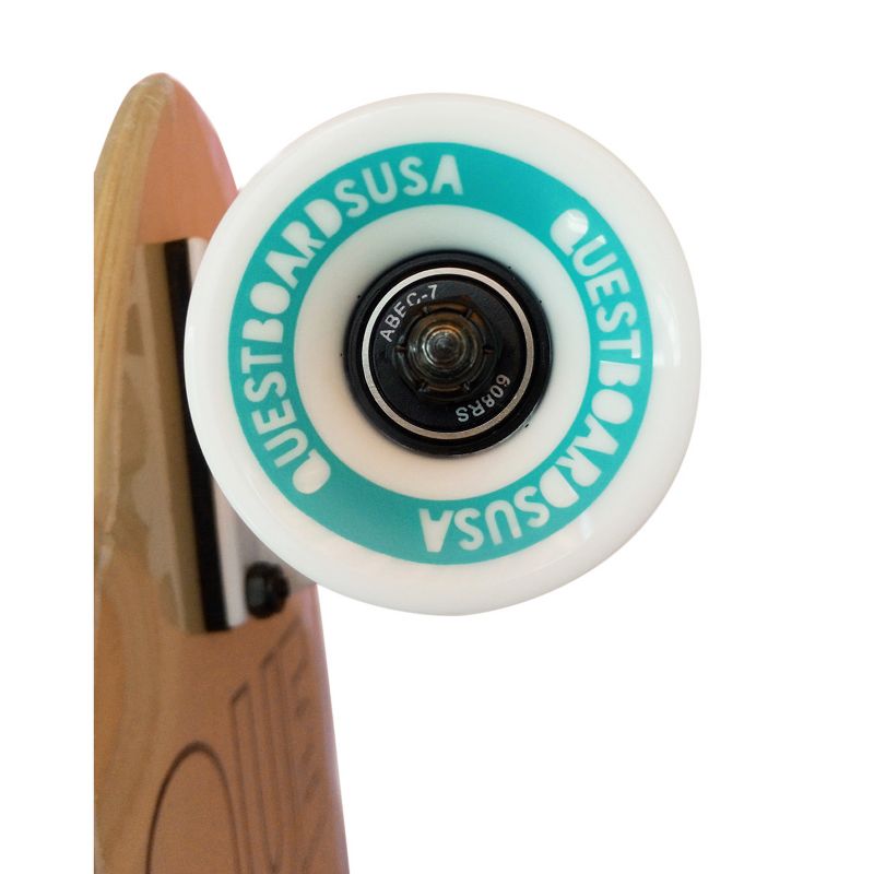 Quest "Reef" 24" Cruiser Skateboard - Light Blue/Wood