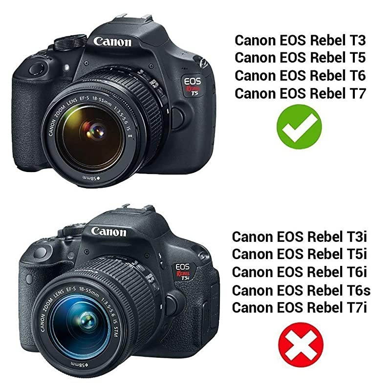 AC Power Adapter Kit Replacement DRE10 DC Coupler Charger Kit Compatible with Canon EOS Rebel T3 T5 T6 T7 T100 Kiss X50 Kiss X70 EOS 1100D Cameras and More Replacement for LPE10