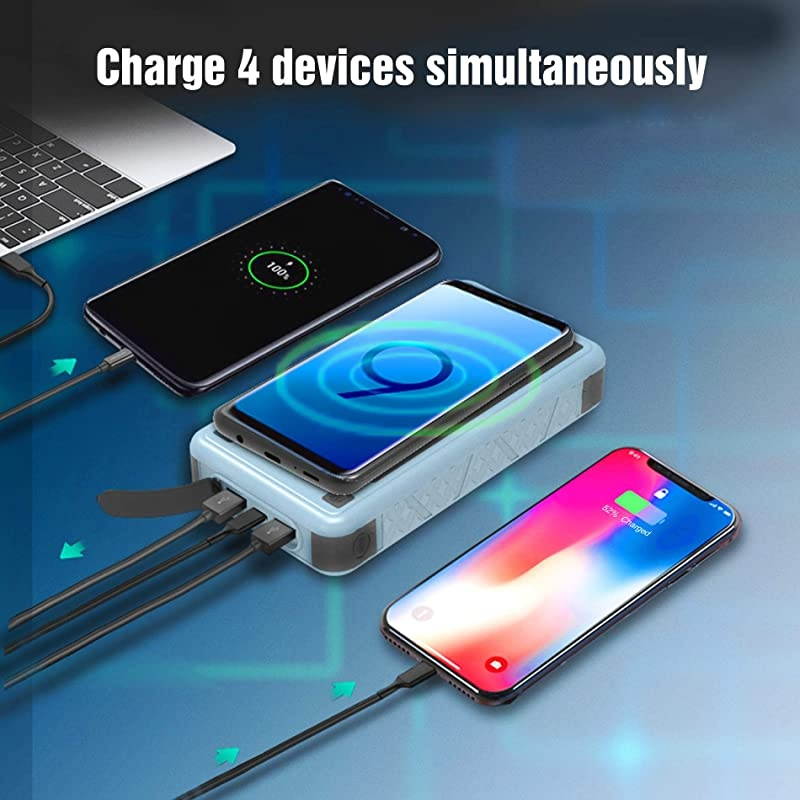 USB C PD Power Bank  WirelessJuice 26800mAh 60W Power Delivery Rugged Wireless External Battery PackQi Wireless Charging Supported for MacBook Nintendo Switch USB C Laptops and More