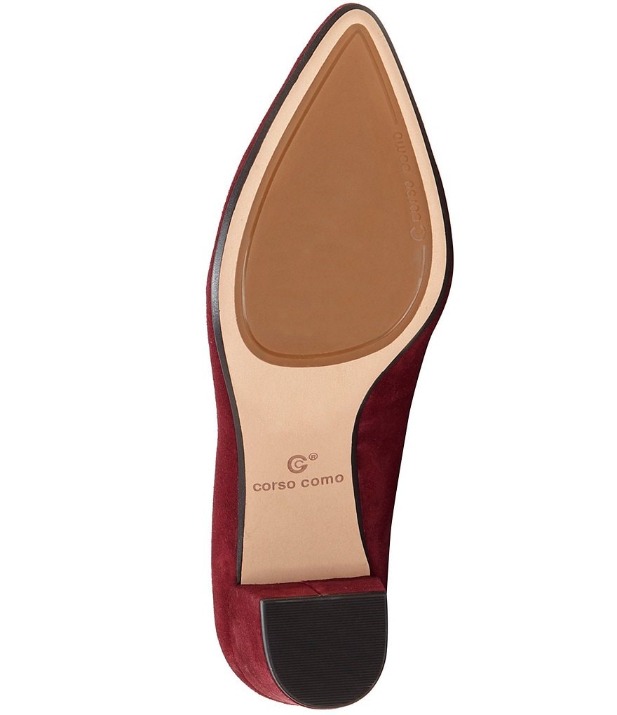 CC Corso Como Ryanna Water-Repellent Suede Block Heel Pumps