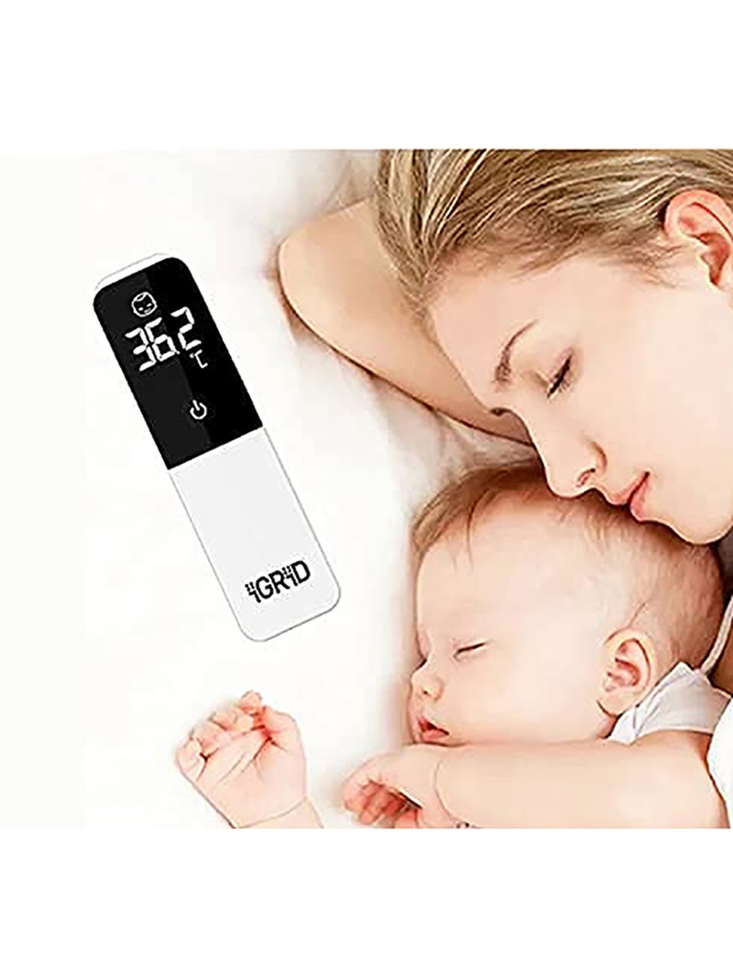 iGRiD IGT023 Infrared Non-Contact Digital Forehead Thermometer (White)