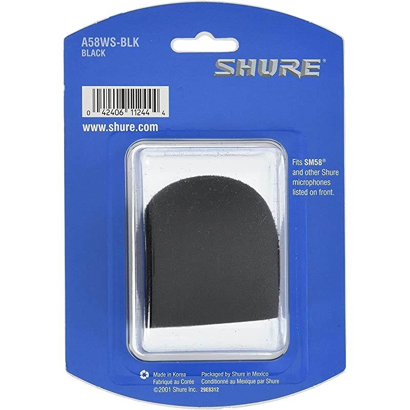 A58WSBLK Foam Windscreen for All  Ball Type Microphones Black