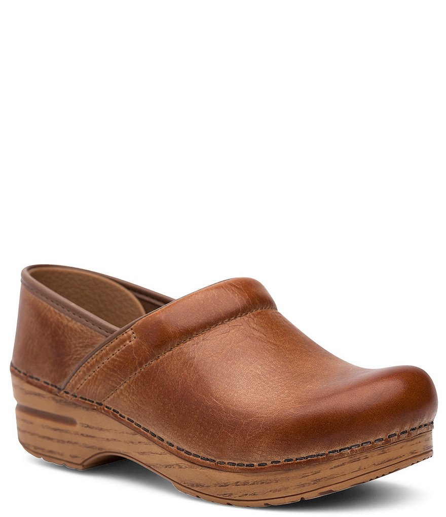 Dansko Distressed Leather Professional Clogs