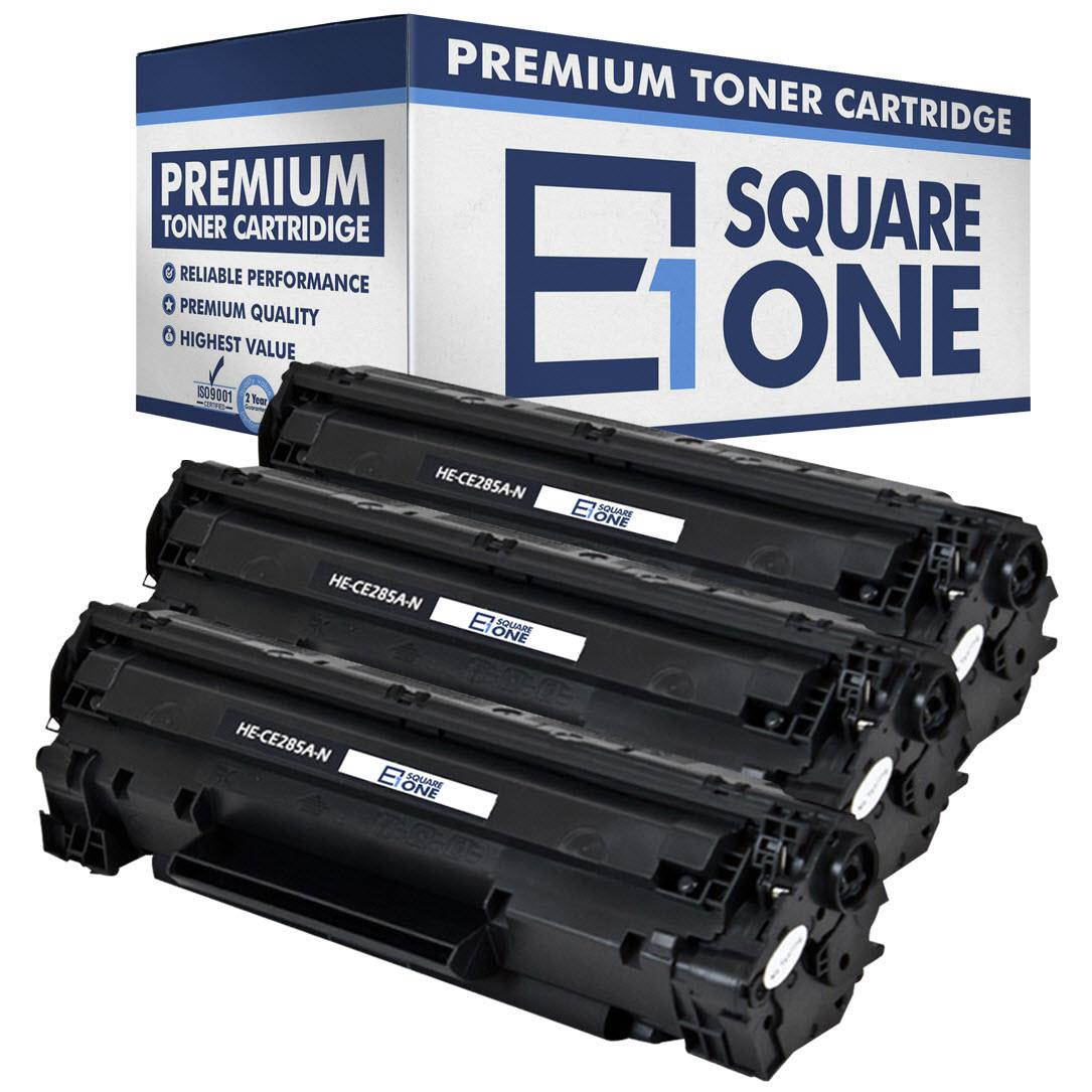 eSquareOne Compatible Toner Cartridge Replacement for HP 85A CE285A (Black, 3-Pack)