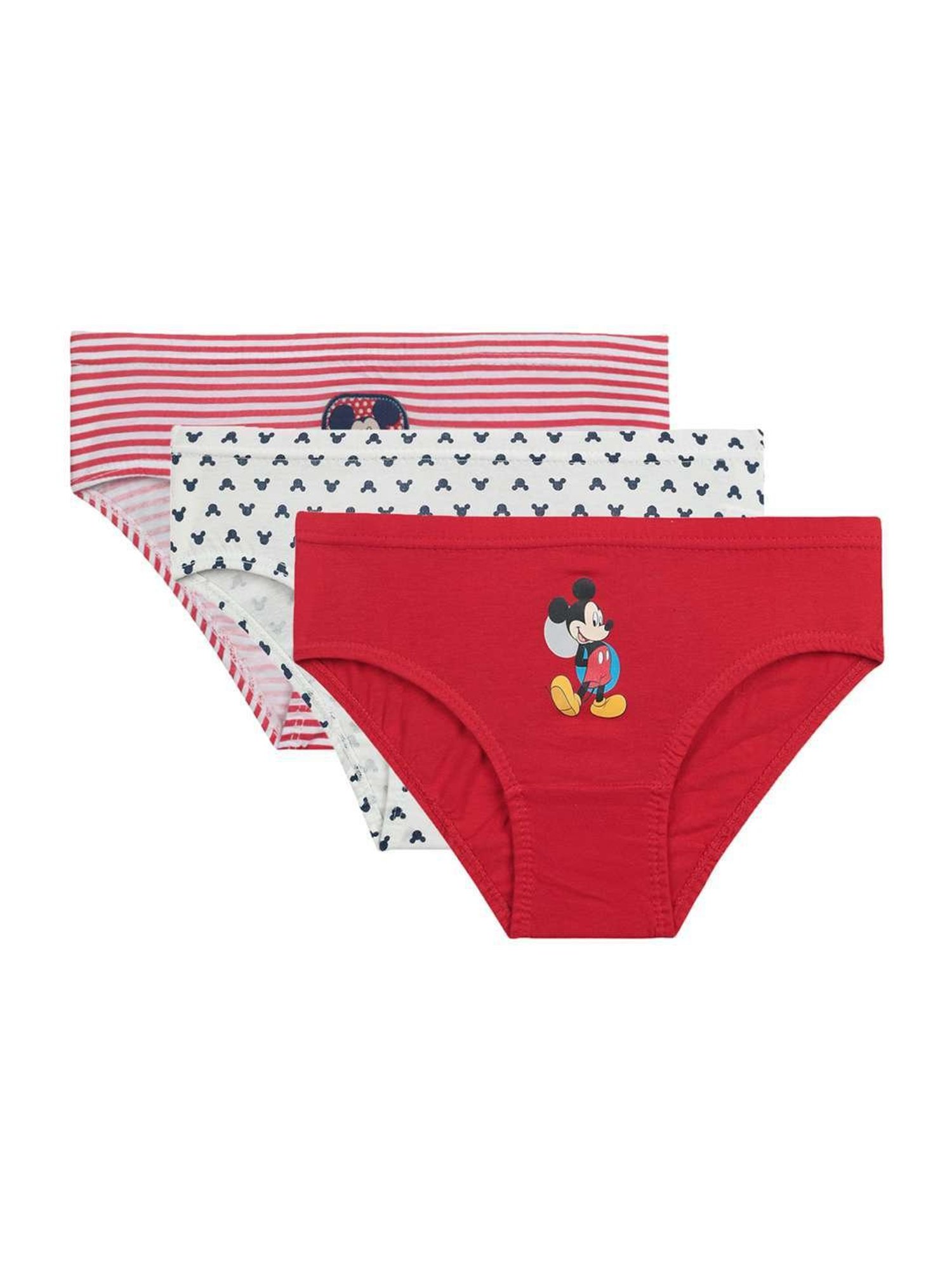Bodycare Kids Multicolor Cotton Printed Mickey & Friends Brief (Assorted, Pack of 3)