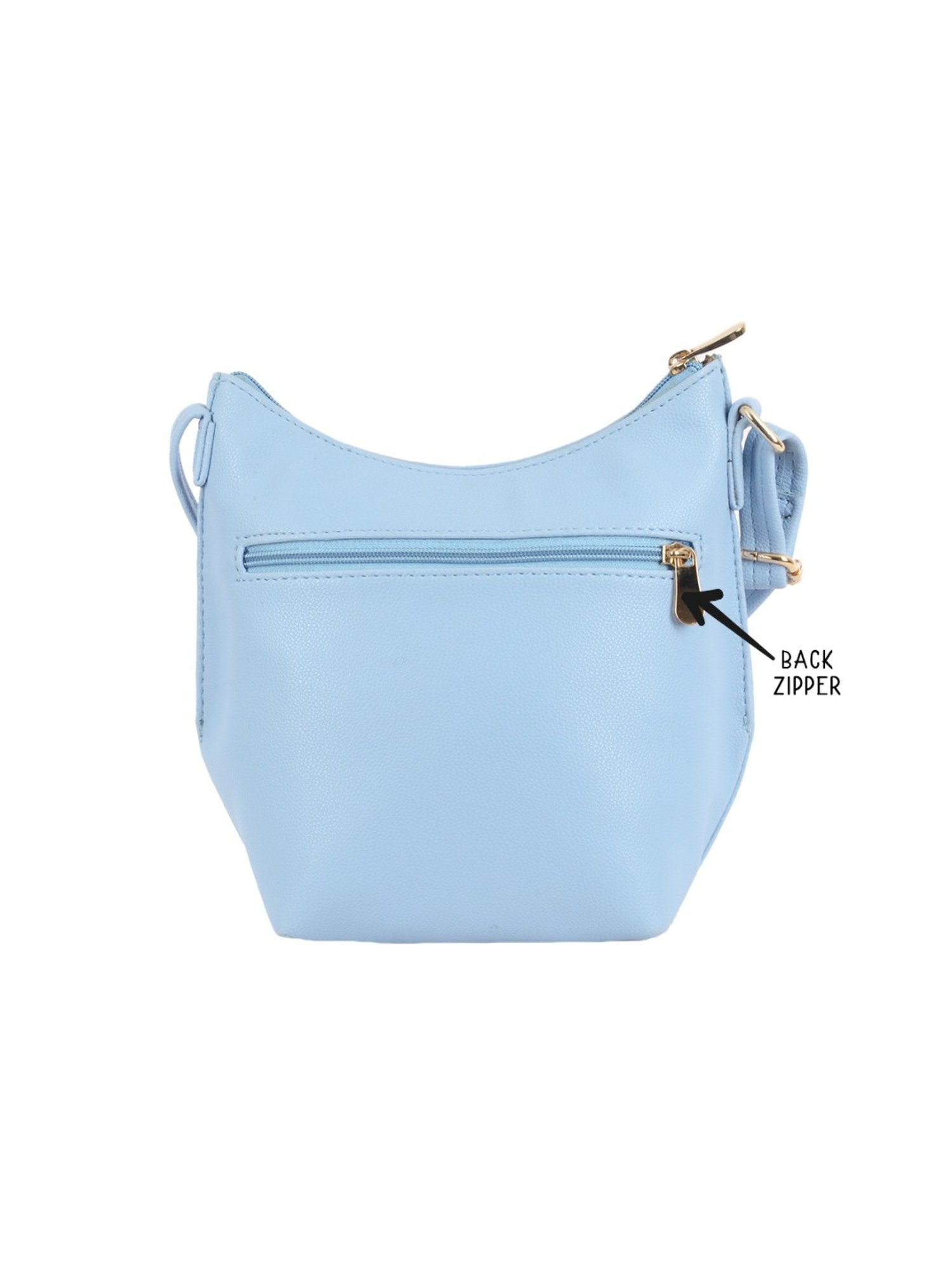 Baggit Blue Textured Small Hobo Bag