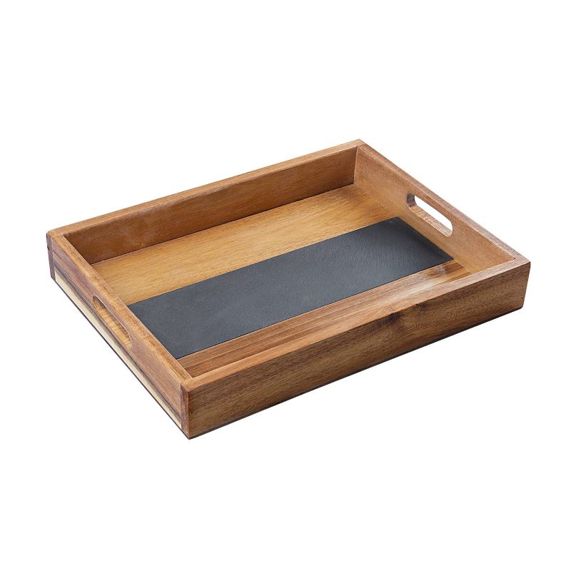 Monogram Acacia and Slate Serving Tray - Cathy's Concepts