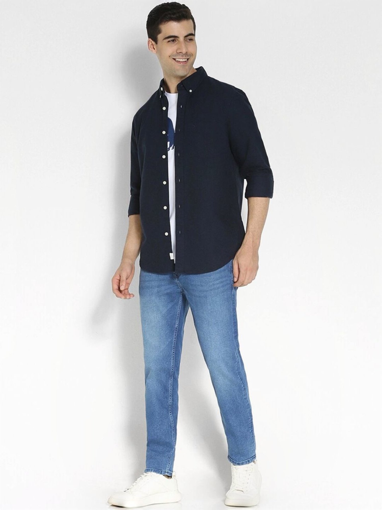 American Eagle Navy Slim Fit Shirt