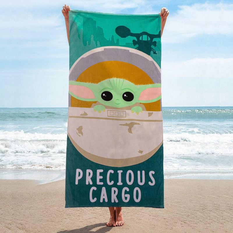 Star Wars: The Mandalorian Precious Cargo Beach Towel Green