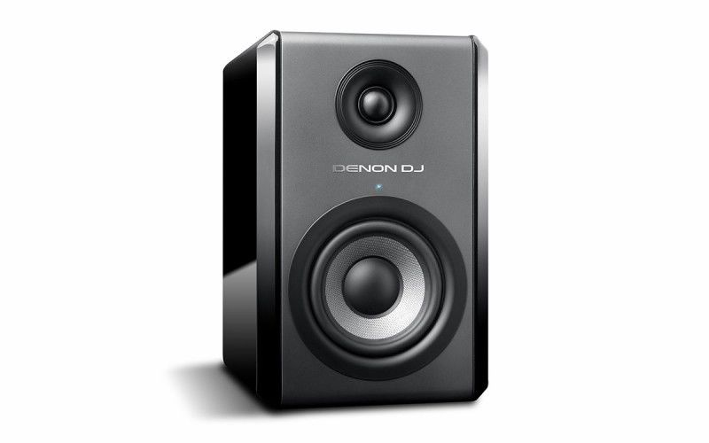 Denon DJ SM50 | Bi-Amplified Reference Monitor (Pair) W/ Stand + (2) XLR Cables + Insolation Pads