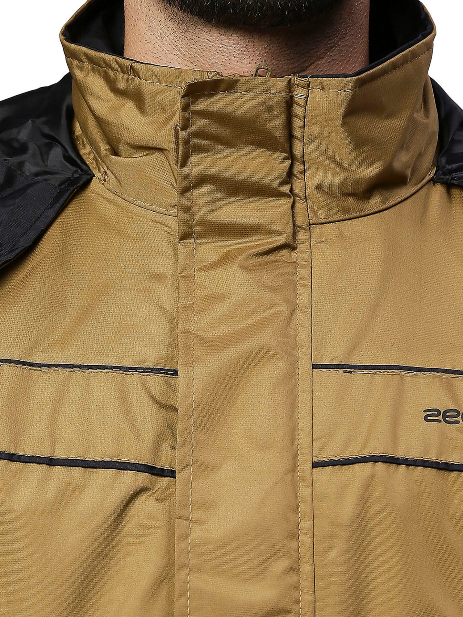 Zeel Coffee Regular Fit Rainwear Jacket