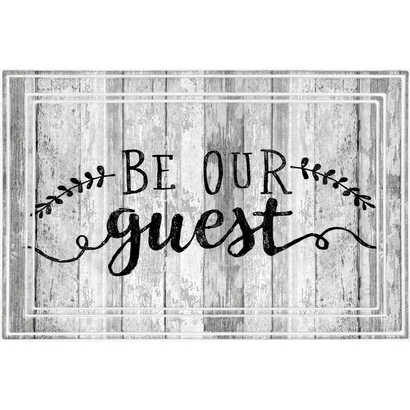 2'x3' Fashionables Deluxe Be Our Guest Doormat White - Apache Mills
