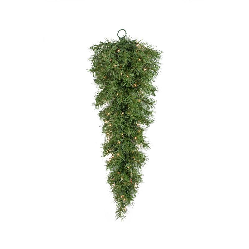 Northlight 36" Pre-Lit Northern Frasier Fir Artificial Christmas Teardrop Swag - Clear Lights