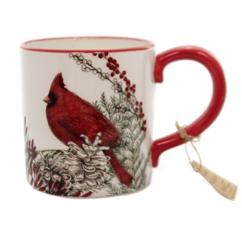 Tabletop 4.0" Cardinal Mug Christmas Red Bird Berries Park Designs  -  Drinkware