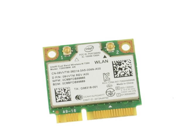 Genuine Intel Dual Band Wireless-N 7260 7260HMW AN agn Bluetooth 4.0 PCIe Dell 9VVTM