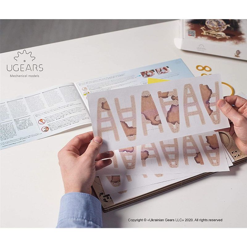 UGears Models UGears Mechanical Models 3D Wooden Puzzle | Globe