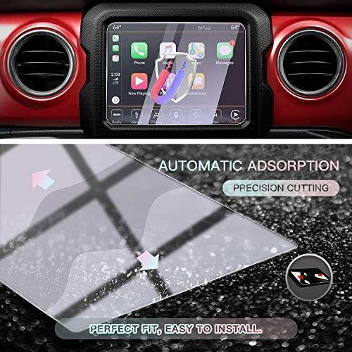 for 2018 2019 2020 Jeep Wrangler JL 2020 Jeep Gladiator JT Center Control Touchscreen Navigation Touch Screen Protector HD Clear Tempered Glass 9H Scratch Resistance 84IN