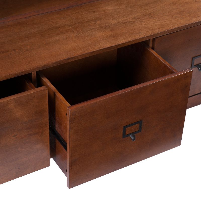 Jengu Storage Entryway Unit Chrome Mirror Brown - Aiden Lane