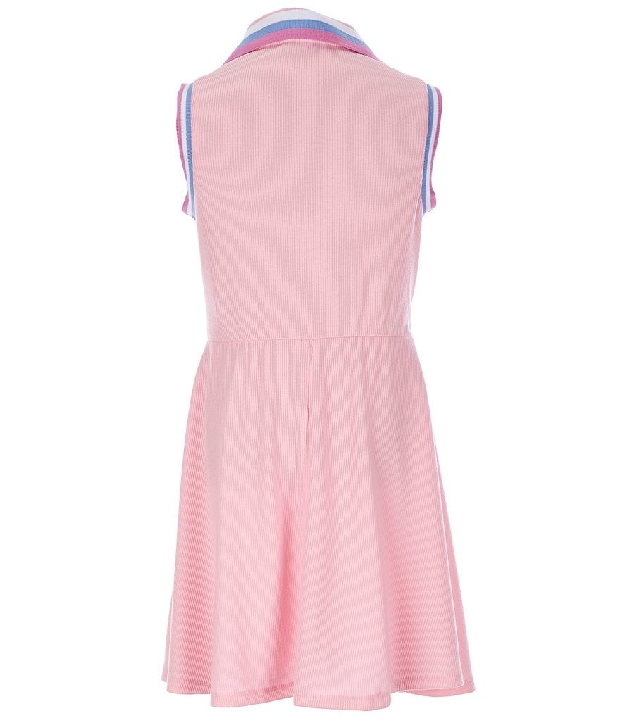 Ally B Big Girls 7-16 Sleeveless Polo-Collared Fit-And-Flare Dress