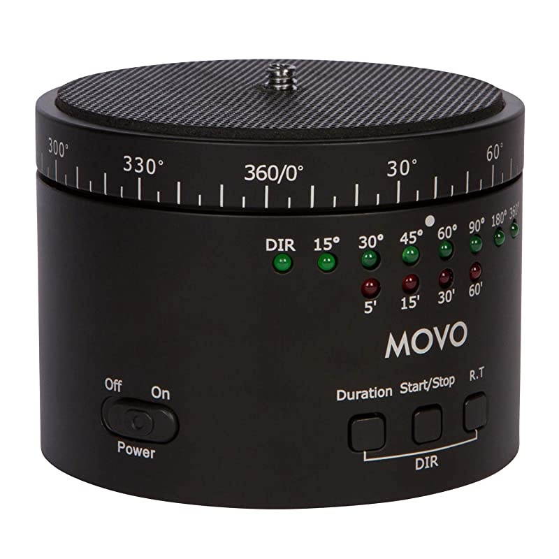 Photo MTP11 Motorized Panoramic Time Lapse Tripod Head with Variable Speed Time and Direction with Builtin Rechargeable Battery Perfect DSLR Cameras GoPro and Smartphone Timelapse Rotator