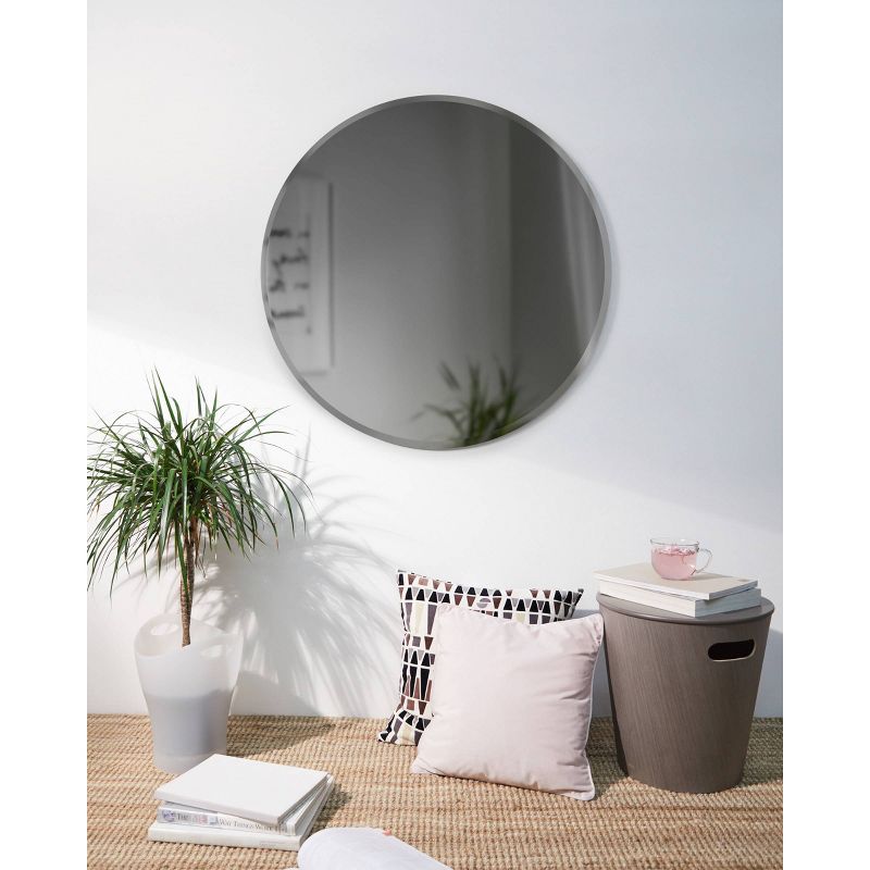 36" Hub Bevy Beveled Wall Mirror Smoke - Umbra