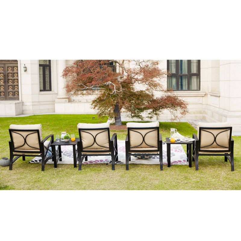 6pc Steel Frame Patio Conversation Set - Patio Festival