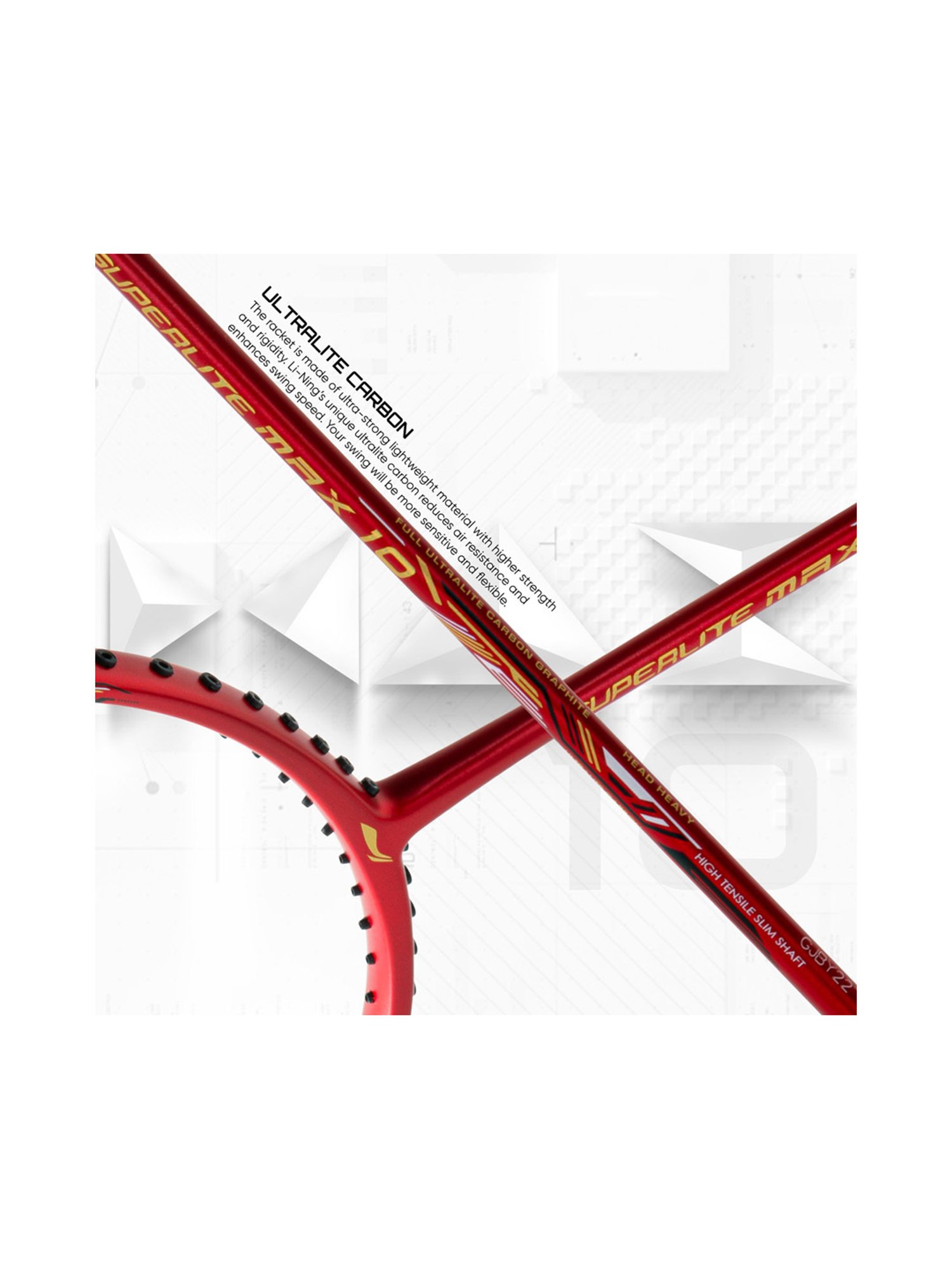 Li-Ning G-Force Superlite Max 10 Badminton Racket (Red) Size - Medium