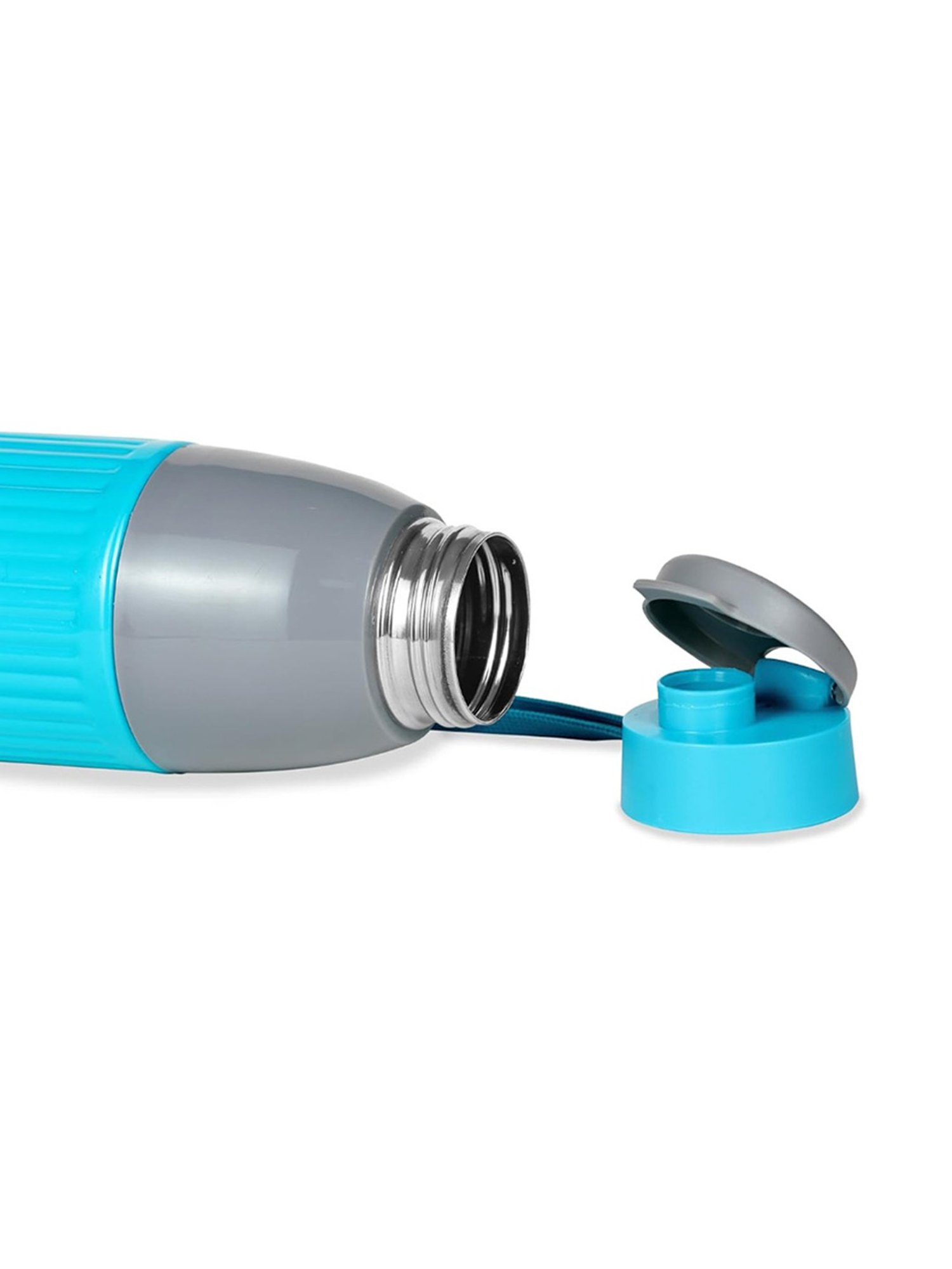 Varmora Veto Sky Blue Stainless Steel Insulated Inner Steel Outer Plastic Water Bottle - 700 ml