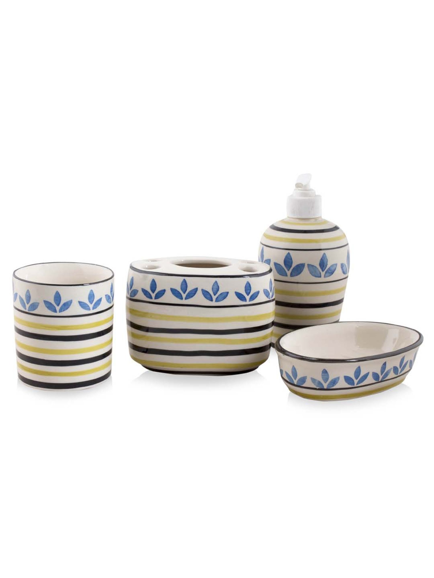 VarEesha Aztec Multicolor Ceramic Bath Accessories - Set of 2