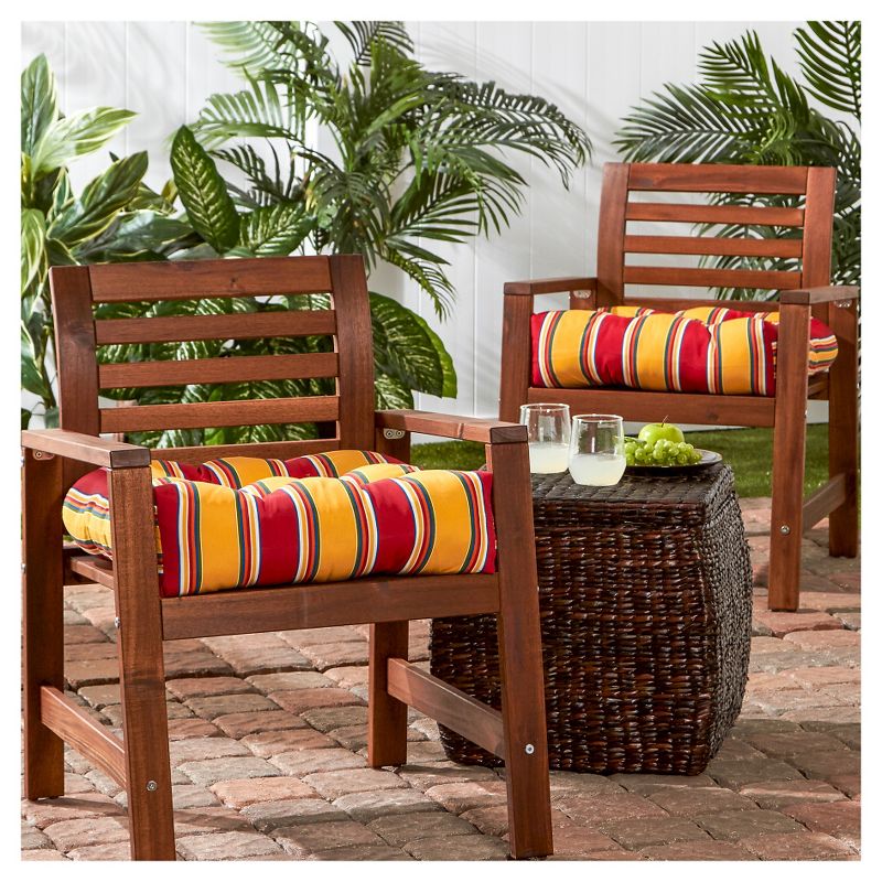 Sunnydaze Indoor/Outdoor Olefin Polyester Replacement Tufted Settee Cushion for Bench, Couch, or Loveseat - Blue - 3pc