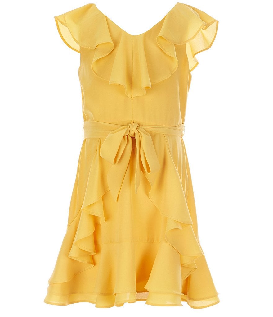 Honey and Rosie Big Girls 7-16 Lace Tiered A-Line Dress