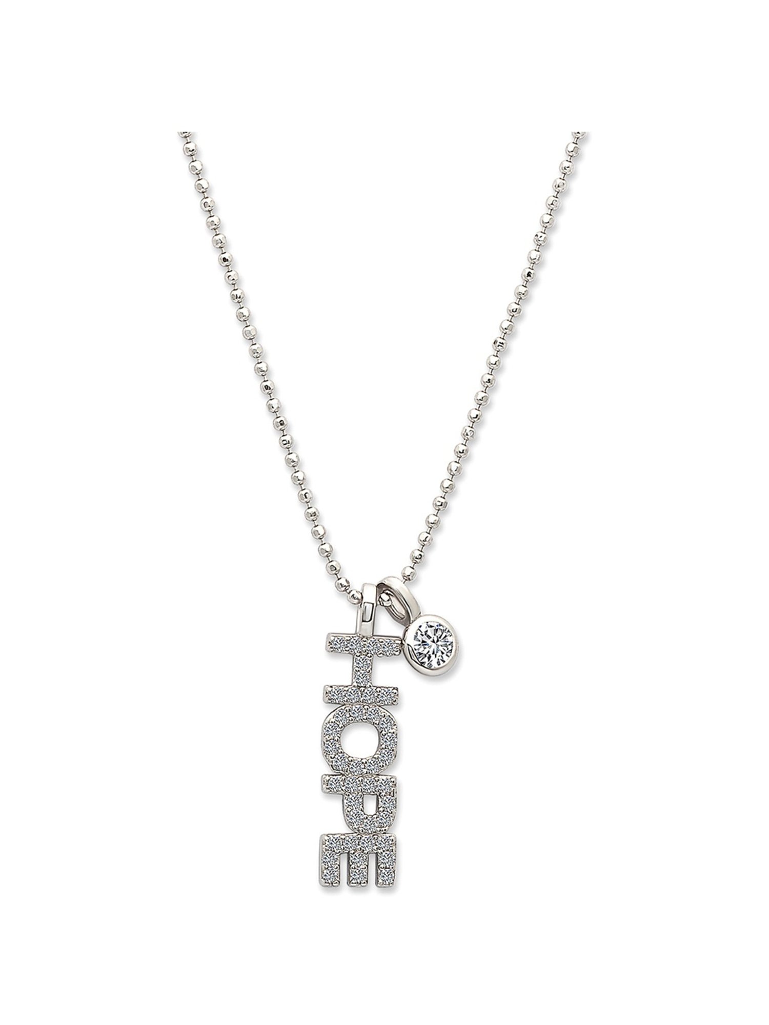Silberry 92.5 Sterling Silver Crystal Hope Necklace