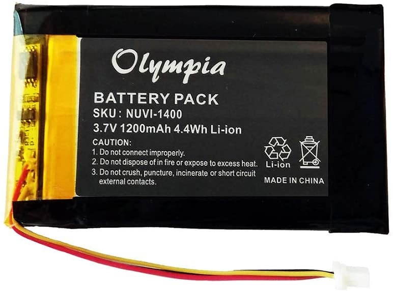 Replacement Battery for Garmin Nuvi 1450 GPS Navigation System (1200mAh, 3.7V, Li-Pol)