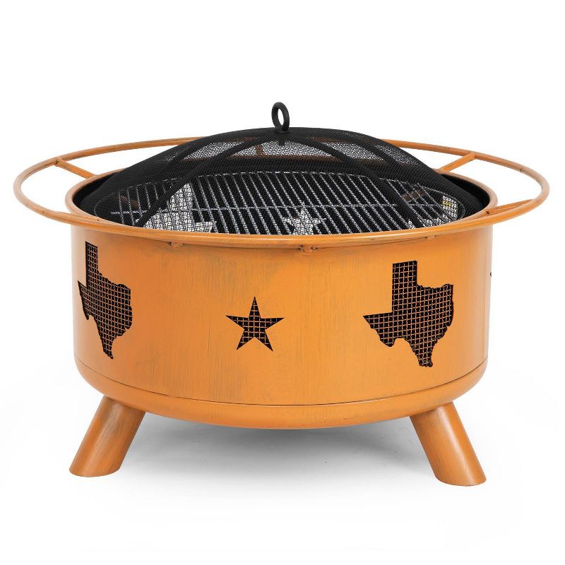 30" Wood Burning Fire Pit Bowl - Orange - Nuu Garden