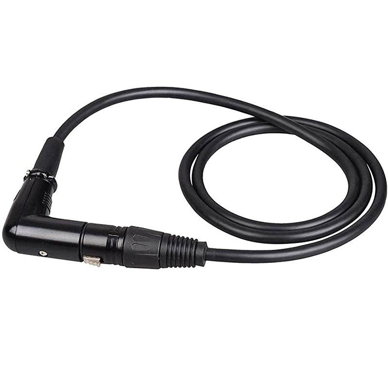 XLR Microphone Cable Right Angle Male to Female Balanced Cord