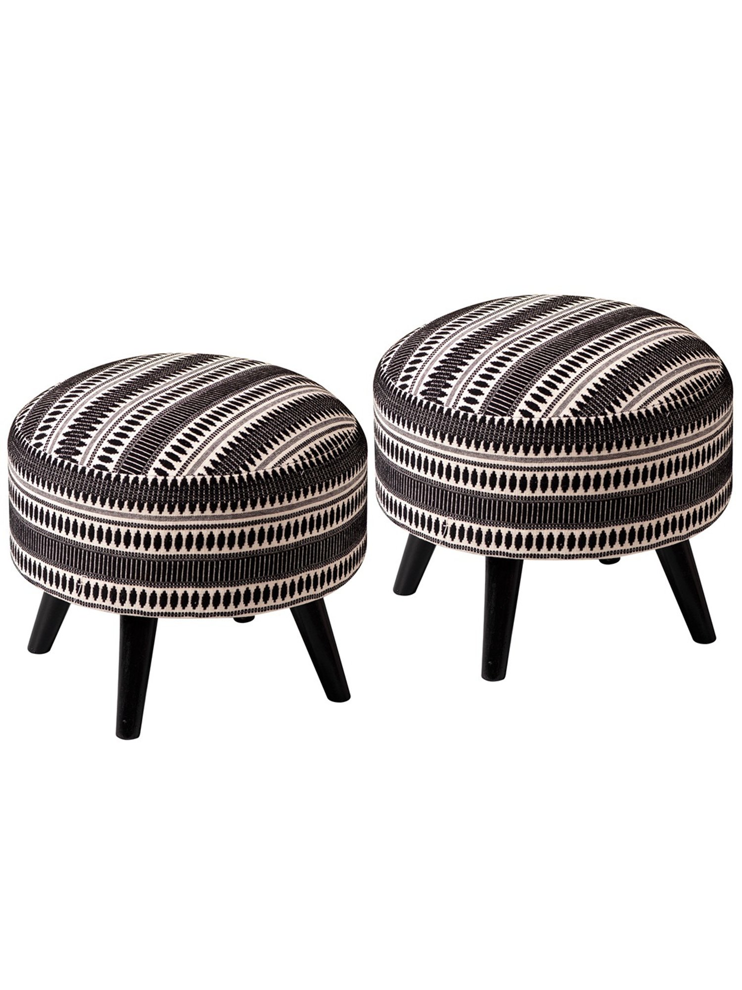 Chumbak French Sahara Solid Mustard Yellow Wood Ottoman