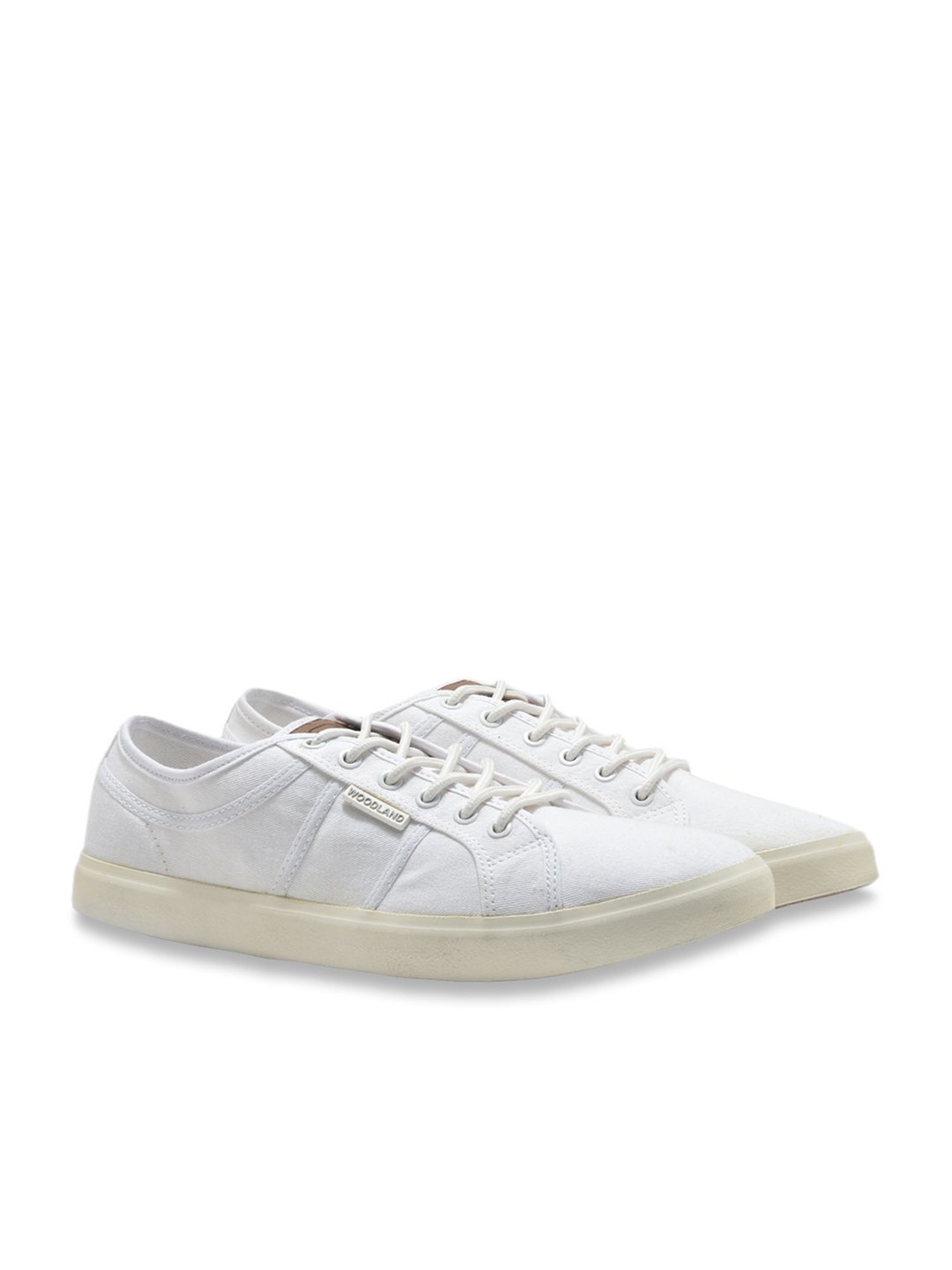 Woodland Men's White Casual Sneakers
