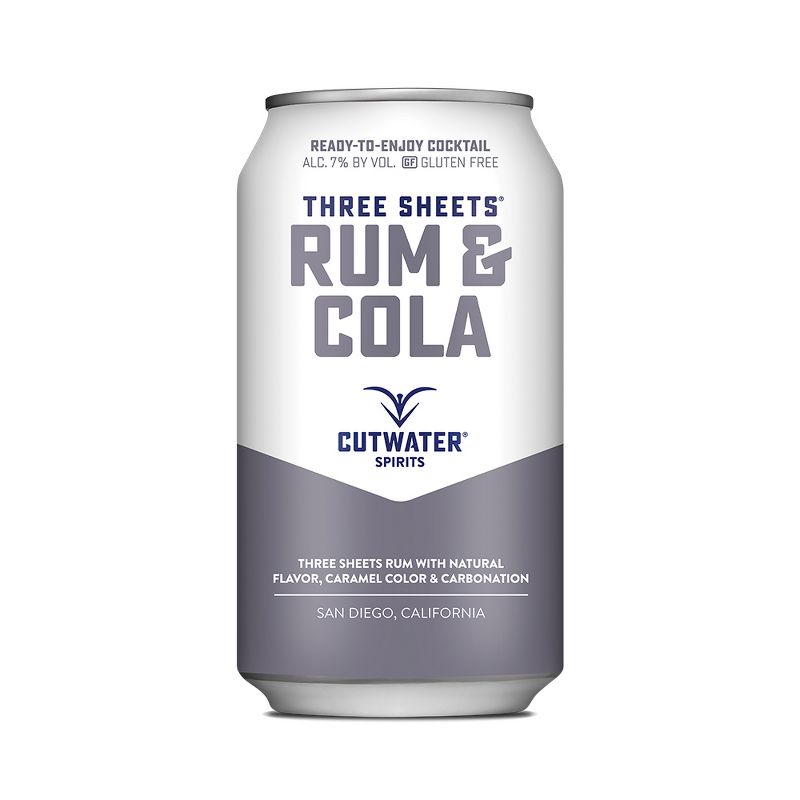 Cutwater Three Sheets Rum and Cola Cocktail - 4pk/12 fl oz Cans