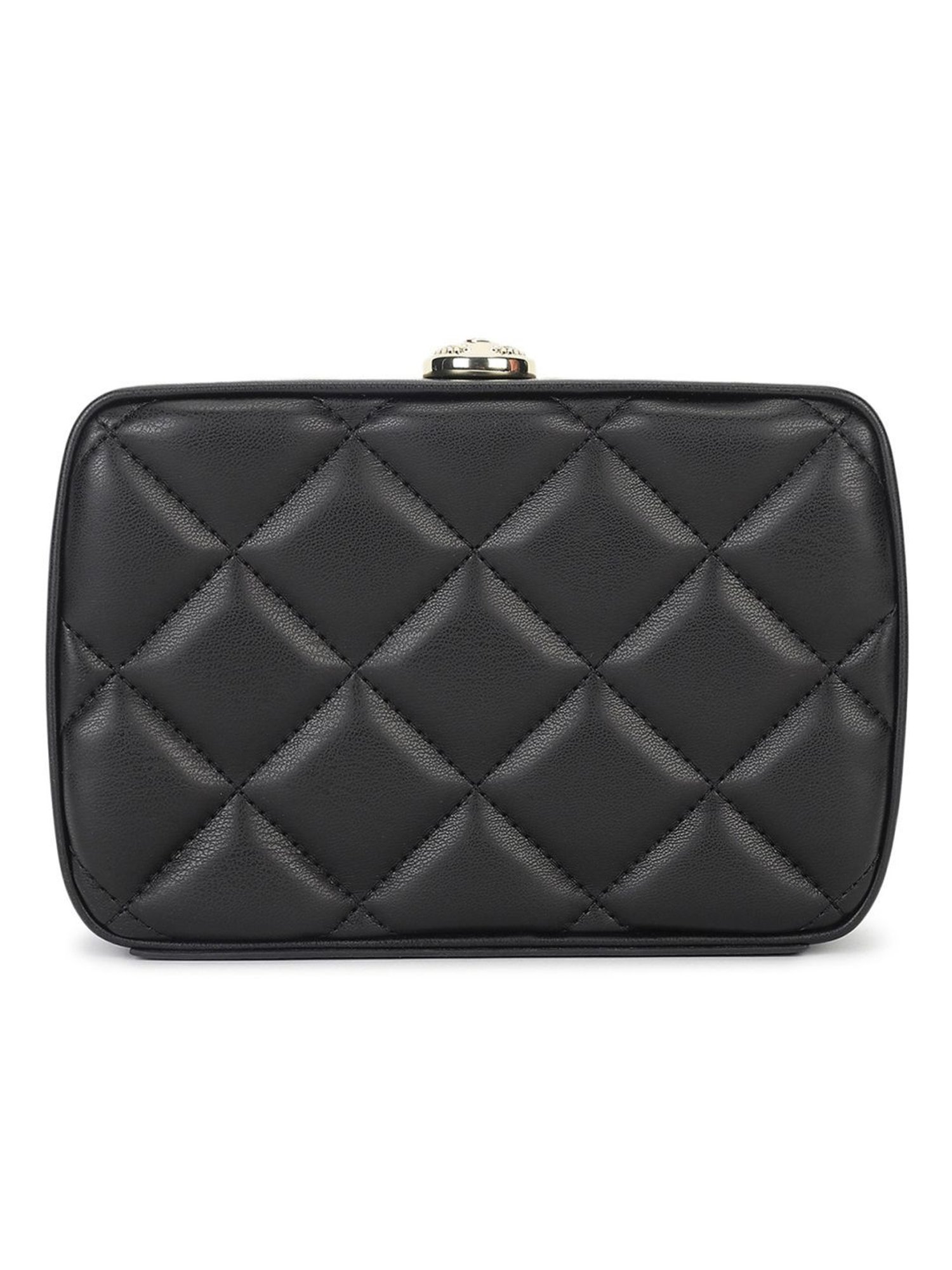 Pollini Black Quilted Small Cross Body Bag