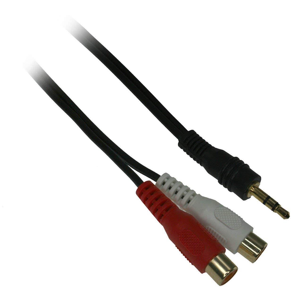 RiteAV - 3.5mm Male to RCA Stereo Female Adapter Cable (Y-Cable) - 6 feet