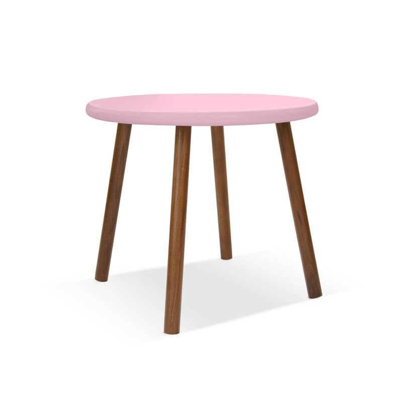30" Peewee Round Kids' Table Walnut/Pink - Nico & Yeye