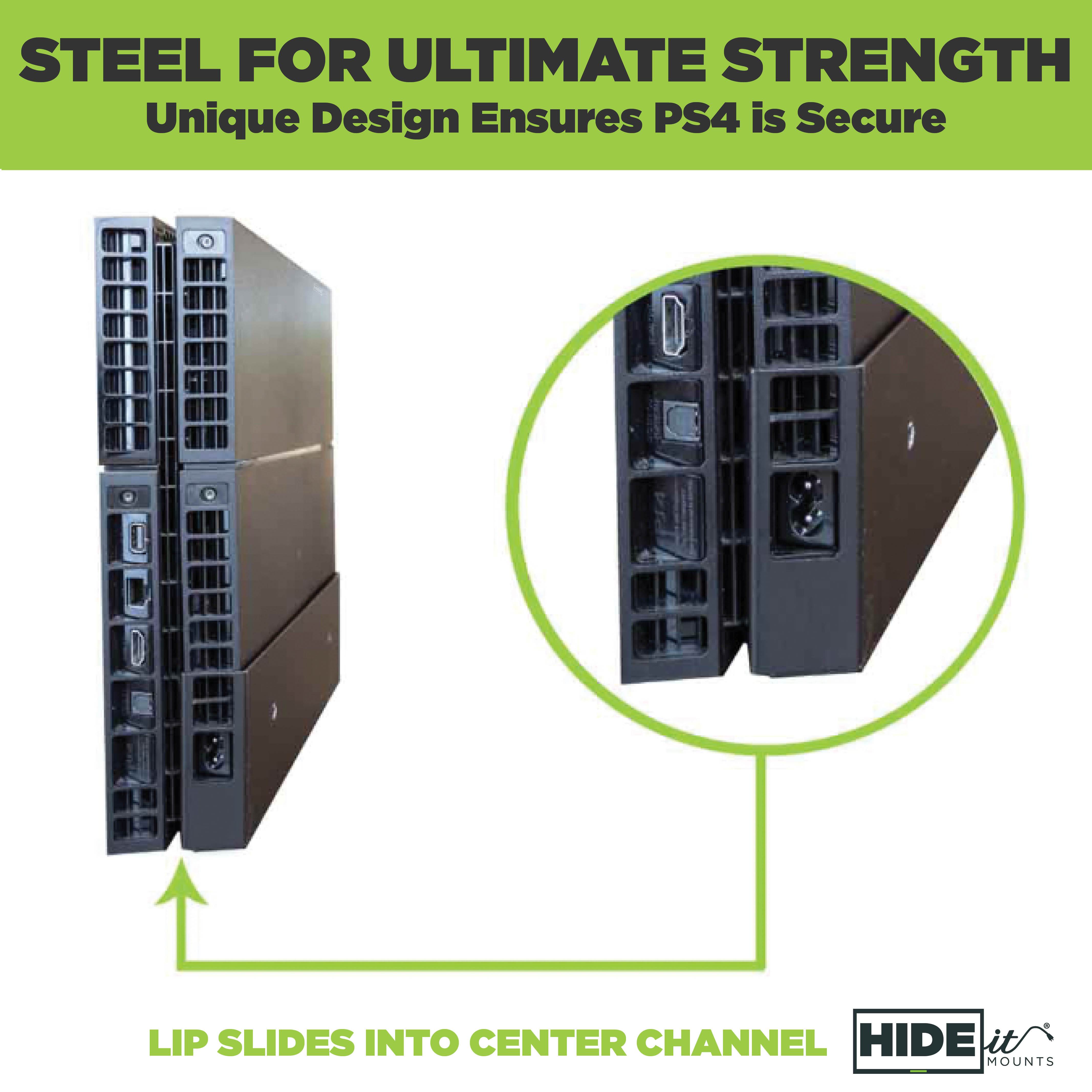 HIDEit PS4 Wall Mount + (2) Controller Mount (Bundle)  | Made in the USA