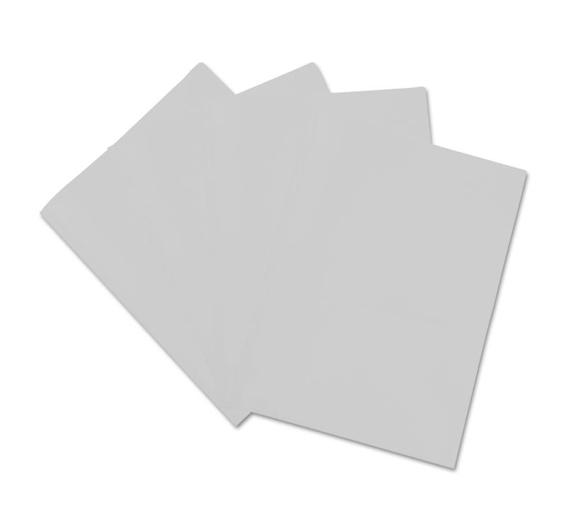 Universal Plastic Twin-Pocket Report Covers with 3 Fasteners 100 Sheets White 10/PK 20554