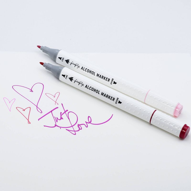 12pc Alcohol Markers Red/Pink - Momenta