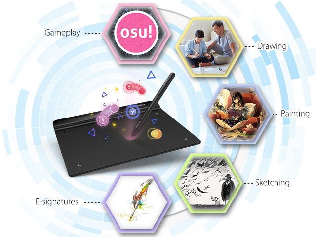 XP-Pen StarG640 6x4 Inch osu! Ultrathin Tablet Drawing Tablet Digital Graphics Tablet with Battery-free Stylus(8192 levels pressure)