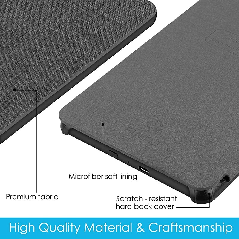 Slimshell Case for AllNew Kindle Paperwhite 10th Generation 2018 Release Premium Lightweight Fabric Cover with Auto SleepWake for  Kindle Paperwhite EReader Denim Charcoal