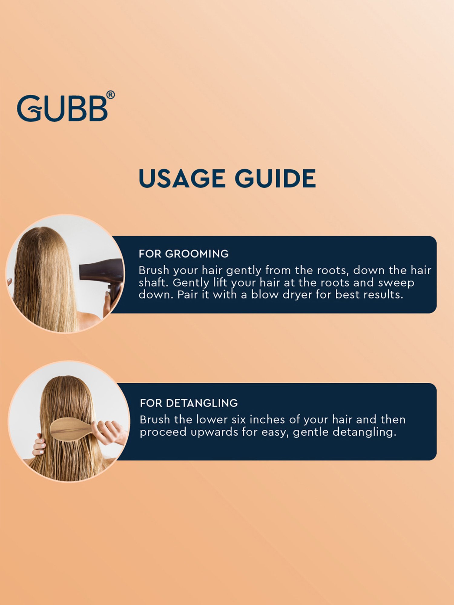 GUBB Wooden Hues Oval Brush Broad