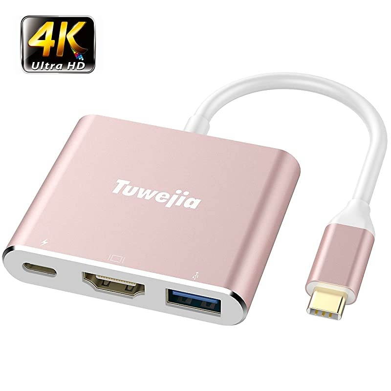 USB 31TypeC to HDMI Adapter  4K+USB 30+USBC Converter Cable Charging Port Adapter Cable with Large Projection for MacBookChromebook PixelDell XPS13Yoga 900Lumia 950Xl