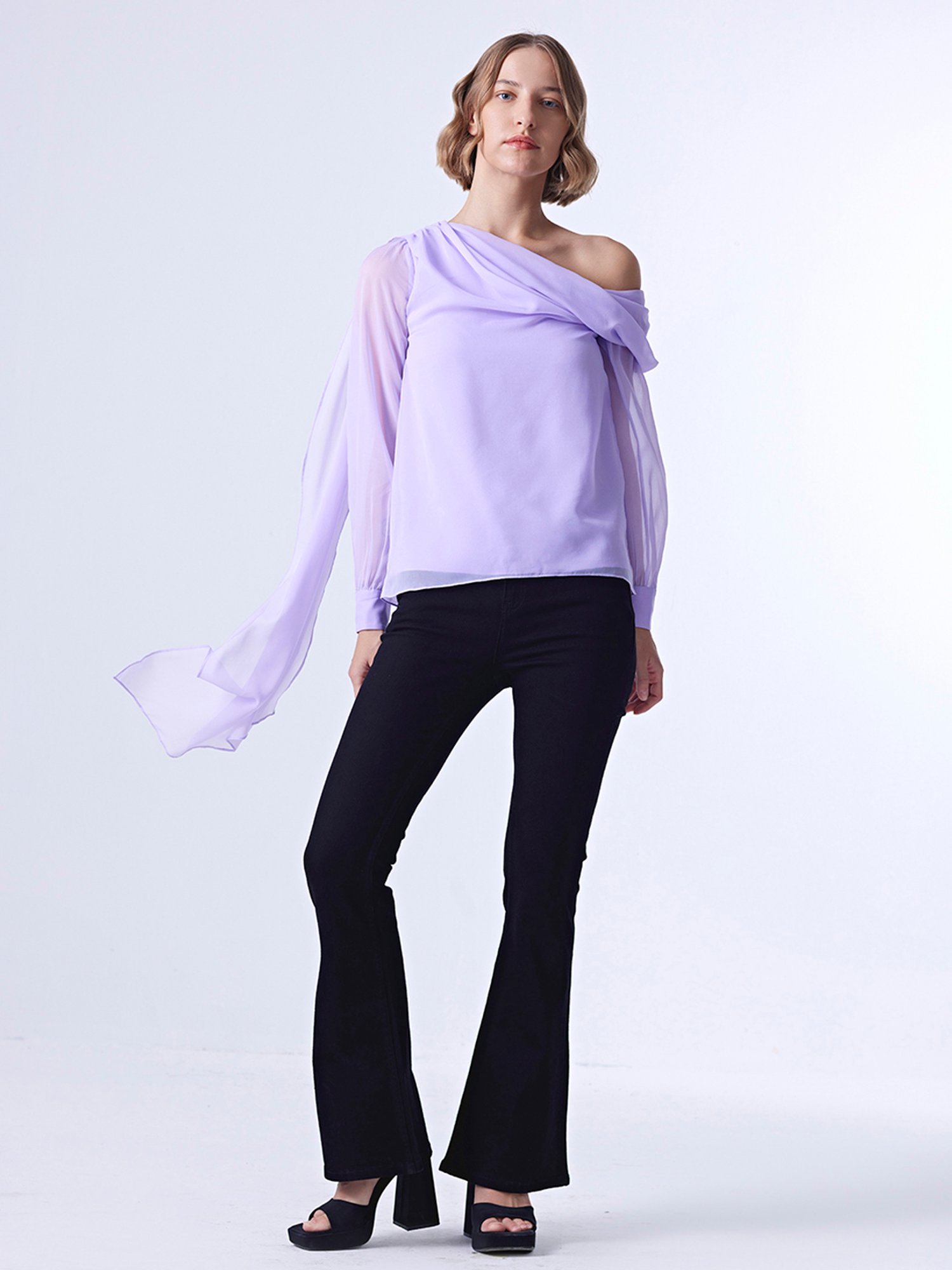 Cover Story Lavender Regular Fit Top